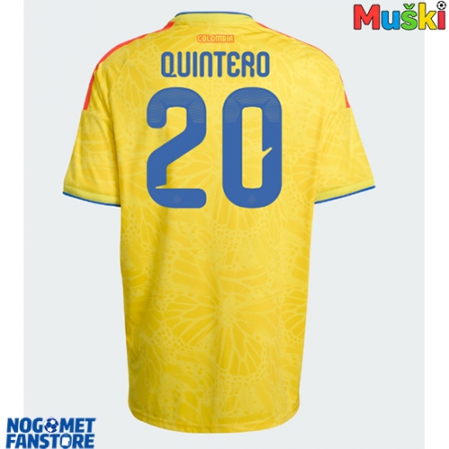 Kolumbija Juan Fernando Quintero #20 Domaci Dres SP 2026 Kratak Rukav
